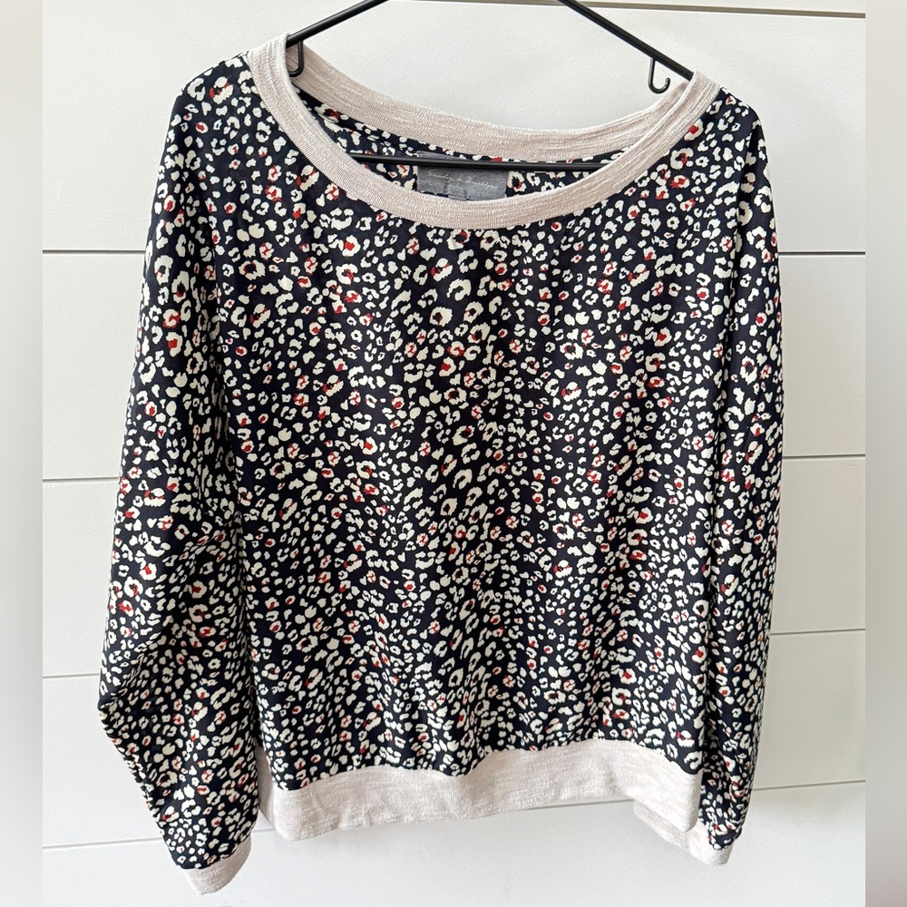 Anthropologie Sunday In Brooklyn | Black Multi Leopard Print | Large